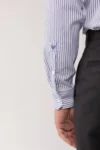 CHEMISE HOMME L’ÉCHAPPÉE RAYÉE BLEUE MARINE