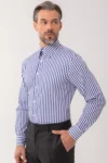 CHEMISE HOMME LA DISTINGUÉE RAYÉE BLEUE NUIT