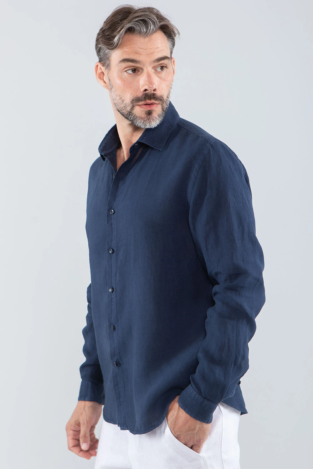 CHEMISE HOMME L’ESTIVALE LIN NAVY