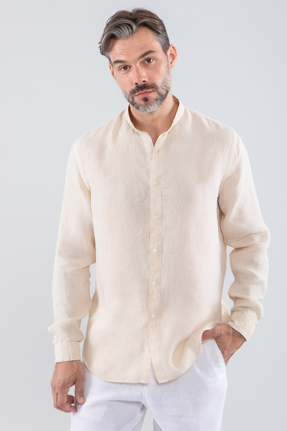 CHEMISE HOMME L’ODYSSÉE LIN BEIGE