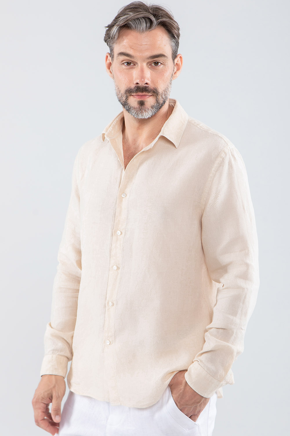 CHEMISE HOMME L’ESTIVALE LIN BEIGE